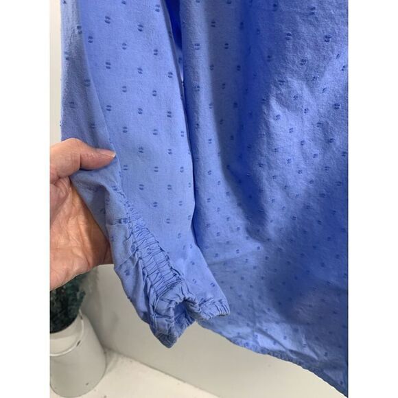 Woolrich Blue Cotton Boho Blouse Size L - Picture 5 of 11